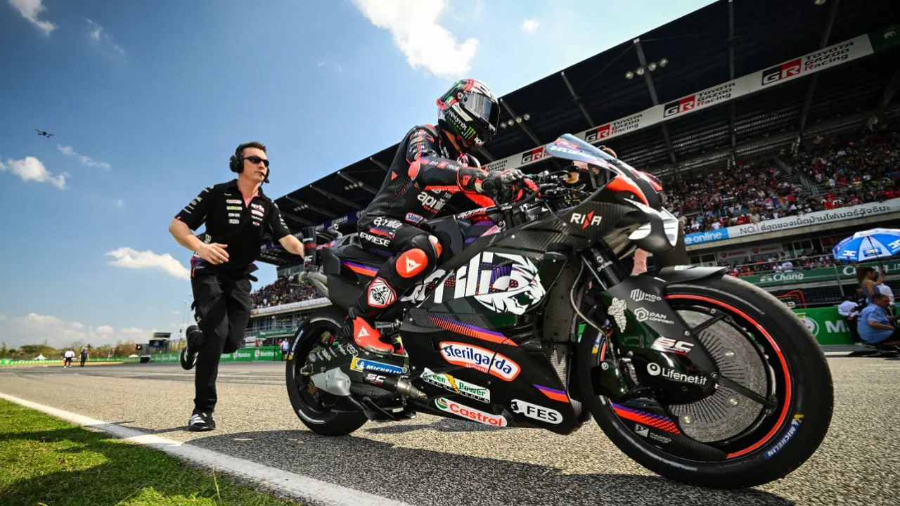 Jadwal Race MotoGP Thailand Hari Ini 1 Maret Marc Marquez Diapit Aprilia di Baris Depan
